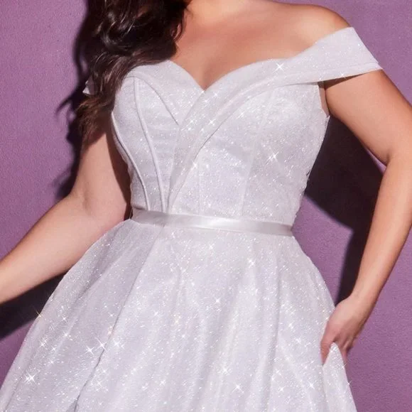 Cinderella | Dresses | Plus Size Off White Prom Wedding Bridal Evening  Glitter Formal Ball Gown Cd24w | Poshmark